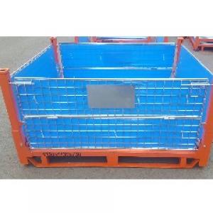 Heavy duty gitterbox wire container cage stillage with sheet