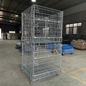 Pallet mesh beverage industry plastic bottle storage cage use for PET preform 
