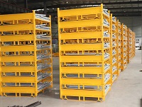 Foldable metal box pallet steel half drop bin