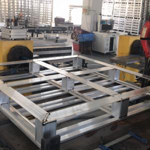 Aluminium pallet 6 runners cross bottom