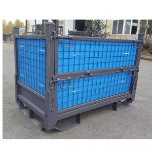 Heavy duty stillage cage wire container half drop mesh container