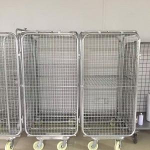 Wire mesh trolley cage roll cage trolley logisitc cage