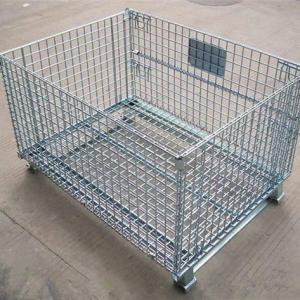 Collapsible warehouse container wire mesh container cage stillage pallet mesh