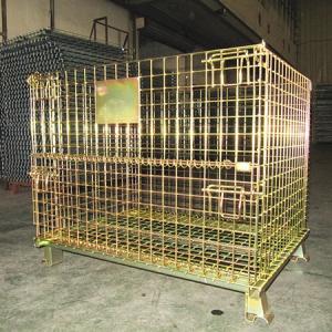 Collapsible pallet mesh container color galvanized wire mesh container 