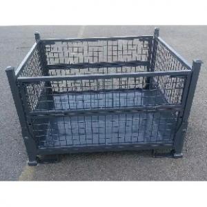 Wire folding half drop gitterbox cage mesh container stillage container